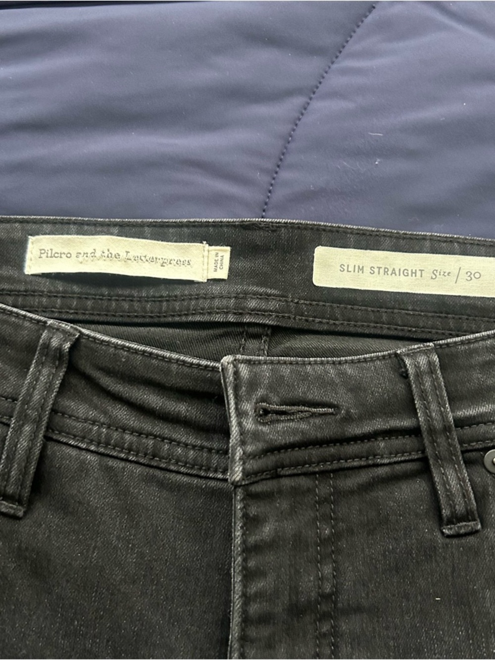 Anthropologie Pilcro Embellished Mid-Rise Slim Straight Jeans in Black - Picture 7 of 12